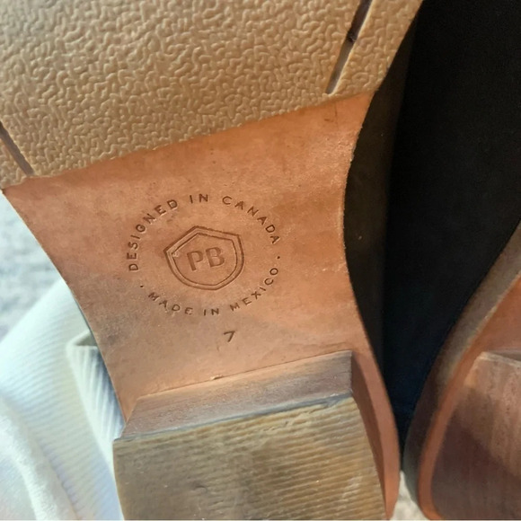 Poppy Barley Nubuck The Heeled Mule Black Suede 7 - Picture 3 of 14